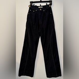 YUSE Flare High Rise Black Denim Wide Leg Jeans Size Small